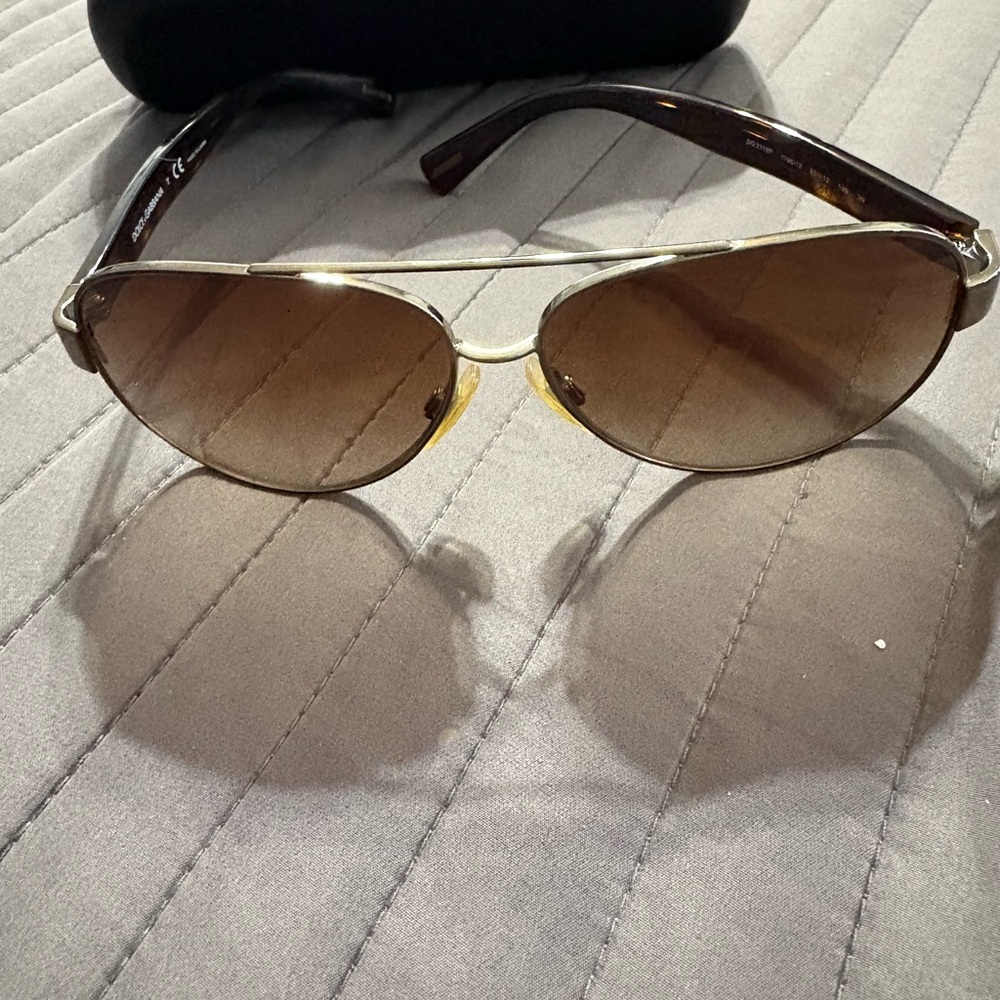 Dolce & Gabbana Brown Aviator Sunglasses